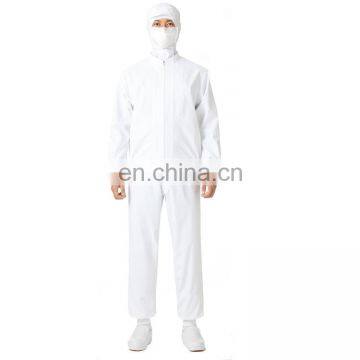 Green 100%Polyester Food Factory Protective Uniform