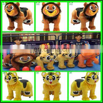 HI CE plush motorized animals kids walking animal rides