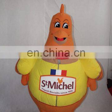 HI CE customized adult inflatable fat chicken costume