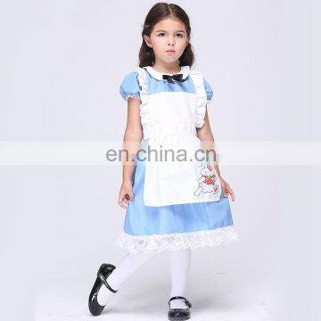 Fctory direct sale halloween style alice fantasy adventure cosplay costume for children