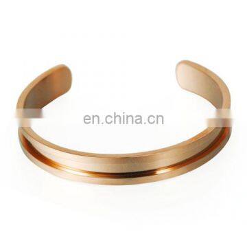 Stainless steel bangle bracelet rose gold jewelry custom