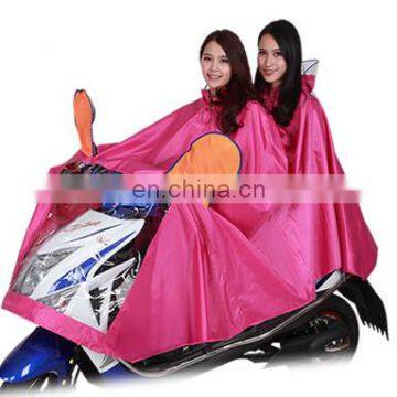 The Double-people Fashion Waterproof Raincoat Translucent Frosted Thick Eva Girl Hooded Rain Coat for Women photo-4