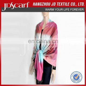 polyester silky printed chiffon scarf for ladies