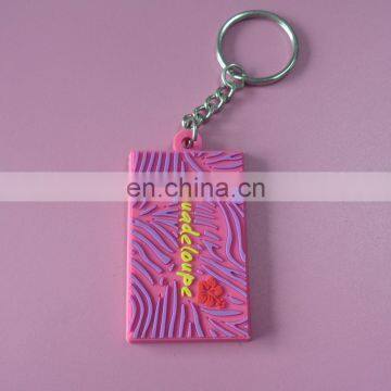 customized company logo design pantone color company souvenir promotional gifts soft PVC keychain