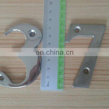 Stainless metal die casting chromate apartment hotel room numbers