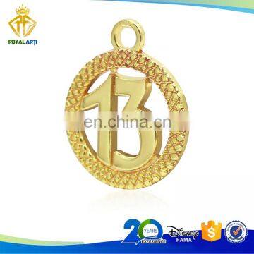 Shiny Gold Custom Religion Medallas with 13 Shape