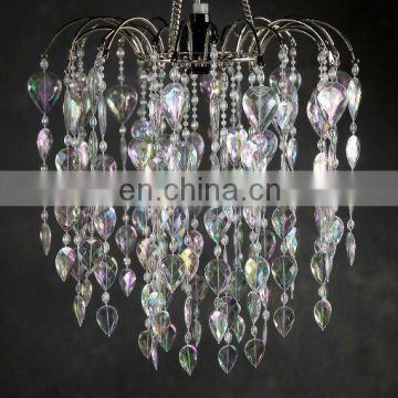 iridescent Acrylic Crystal Chandelier for wedding centerpiece