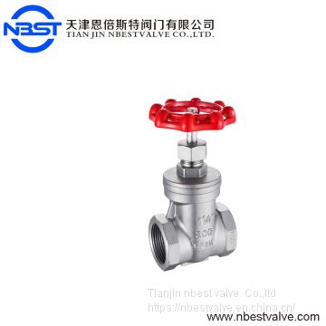 Female Threaded Stainless Steel SS304 1/2 Inch Wedge Gate Valve