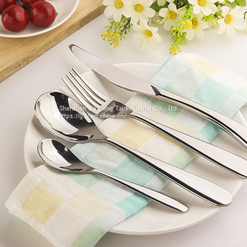 Hot sale western food steak tableware stainless steel knife and fork set of four pieces