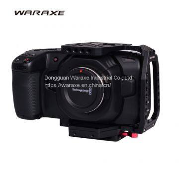 WARAXE QR Half Cage for Blackmagic Design Pocket Cinema Camera 4K (BMPCC 4K) Built-in QR Plate 4510