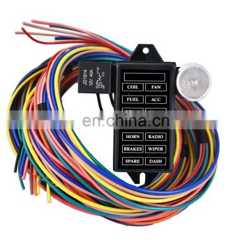 12-14 Circuit Universal Wiring Harness Muscle Car Hot Rod Street XL Wires New