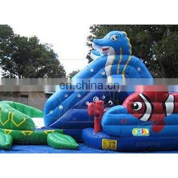 Seashore Turtle Fish Inflatable Water Slide