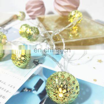 10L Led Iron Ball Night Ceiling Light Christmas Decoration Wall String Lights Indoor Home Garden Room Strip Lighting Morden