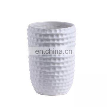 Hot sale home decor vases custom logo porcelain unique white cheap single flower vase for weddings