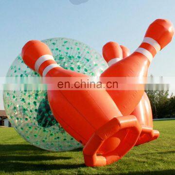 Outdoor Human-sized Large Inflatable Bowling Set Inflatable Bowling Game For Kids Funny Bowling Pins for Sale