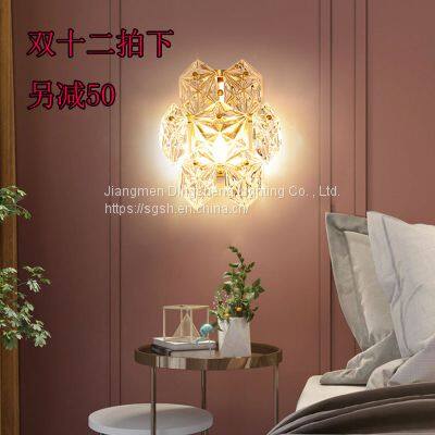 Crystal LED Wall Lamp Light Wall Lamp Nordic Postmodern Crystal Wall Lamp Bedroom Bedside Stair Lamp Wall Lamp Crystal photo-3