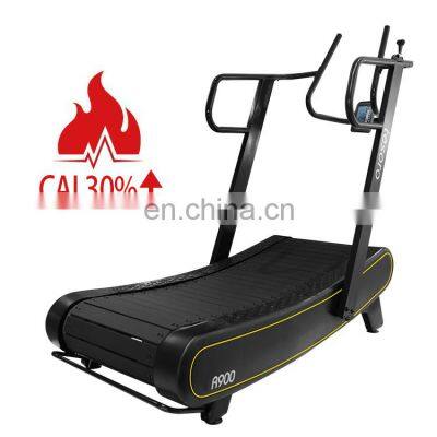 OEM High Quality Running Machine Best Selling Self-powered Curved Treadmill & Air Runner Gym Fitness Equipment Without Motor