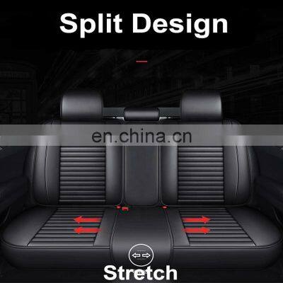 2021 Luxury Car Seat Covers for Universal Cars Front and Rear Split Bench Protection Leather Seat Covers photo-2
