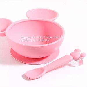 Food Grade Silicone Unbreakable Baby Food Feeding Bowls