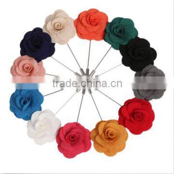 Landisun Handmade Men's Flower Lapel Stick Brooch Pin Boutonniere For Suits