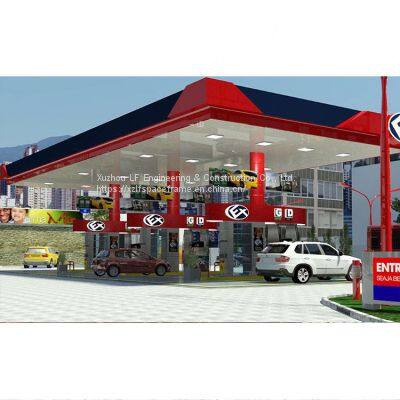 LF Space Frame Petrol Station Design in China
