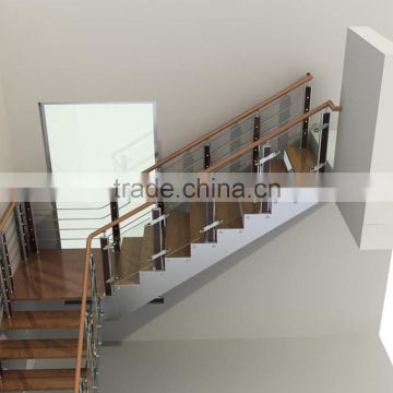 small steel wood stair design