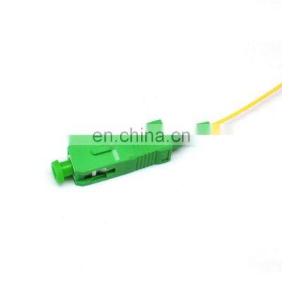 nionfiber oem/odm 0.9mm  1/1.5 meter FTTH sc-upc optique prix  yellow SC/APC sinle core sm G.652d core fiber optic pigtail