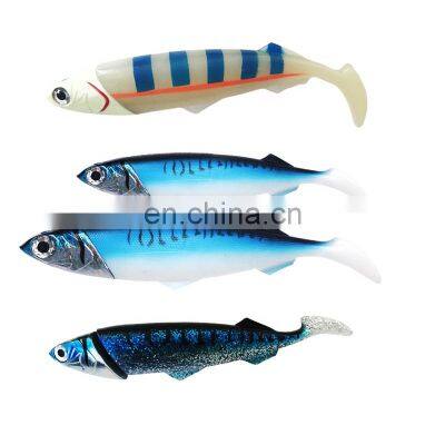 26cm/33cm Ocean Boat Sea Fishing large  Simulate  Artificial Baits rubber mackerel soft plastic jig heads  Soft Fishing Lure