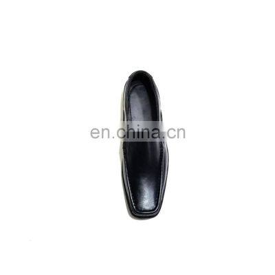 Genuine Leather Slip Casual Shoes Action Leather Shoes Wholesale Best Quality Formal PVC Handmade PK for Men Men's Black photo-4