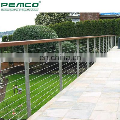 Exterior Stainless Steel Wire Rope Balustrade Deck Cable Railing Balusters Neare Me