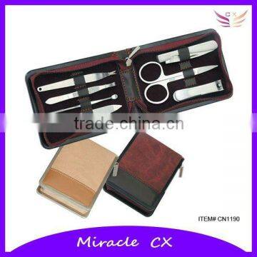 Zipper PU bag manicure set novelty promotional gifts