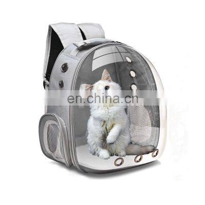 High quality custom comfortable breathable transparent capsule double sling cat carrier bag backpack