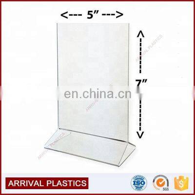 Маркетинговые держатели, держатель знаков, акриловая настольная шатерная стойка размером 5x7 - прозрачный держатель рекламных карточек photo-2