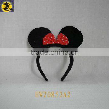 Hotsale Minnie Mouse ear Headband with Plush Mater