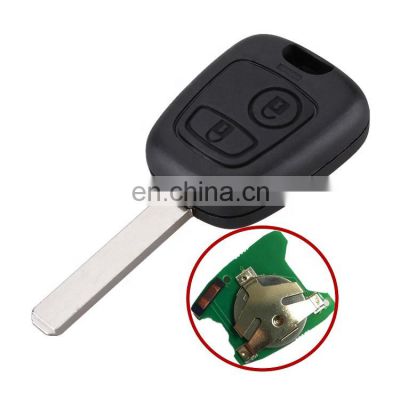 No Groove Blade 2 Buttons 433 Mhz ID46 Chip Remote Car Smart Key For Peugeot 307