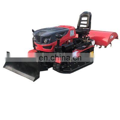 50hp cultivation machine ride on crawler tractor land cultivator diesel mini tiller parts soil farm tiller for sale