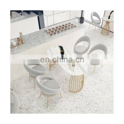 Home Furniture Dining Room Furniture Stainless Steel Frame Dining Chair Velvet Fabric Chair