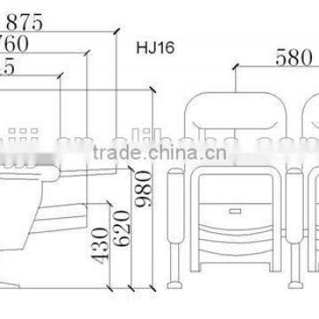 Cheap Hotsale Auditoium Lecture Hall Chair HJ16-L photo-2