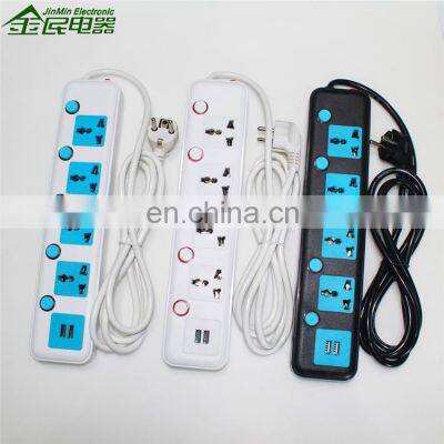 2022 Hot- Sale 4 Way Universal Extension Cord Socket With Switch photo-3