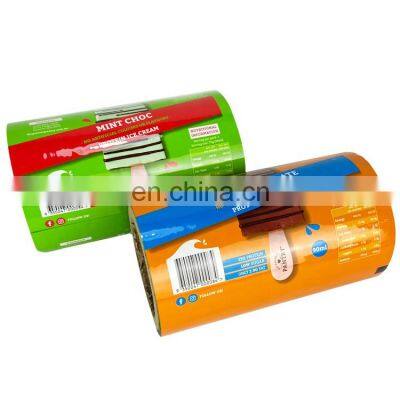 Custom Printed Ice Popsicle Packaging Bags Food Grade Aluminium Laminated Popsicle Packaging Plastic Film Roll photo-2