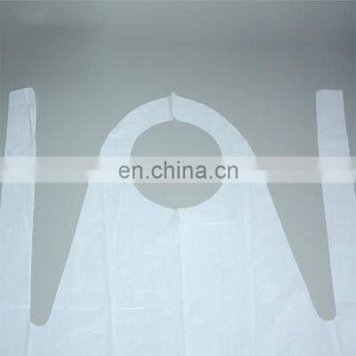 Easy to Wear and Use Waterproof Eco-Friendly Customized White Transparent Disposable PE Apron for Food Industry photo-4