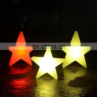 Christmas led light battery /Colorful LED Christmas Decorative atmosphere lamp Star shaped outdoor floor lamp  with Battery