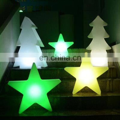 waterproof led tree lighting /event outdoor garden lights Christmas holiday decoration PE plastic led tree star snow light