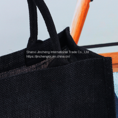 Custom Logo Printed Cheap Recycle Eco Friendly Shopping Jute Tote Bag photo-3