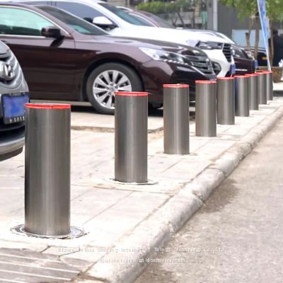 Anti-terrorism Road Safety Single Traffic Bollard Commercial Pedestrian Street Automatic Electromechanical Lifting Bollards