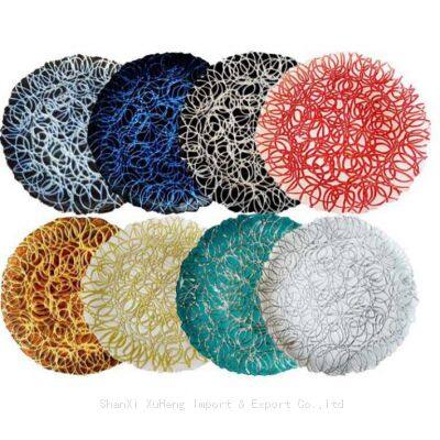 Colorful 13 Inches Customized Gold Cake Dessert Glass Dinner Charger Plates photo-5