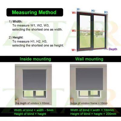 Manufacture Manual Operated Blackout Waterproof Fabric Roller Blinds New Vertical Window Shades French Windows Built-in