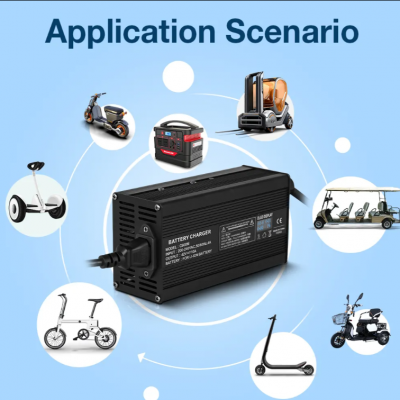 48v Lithium LiFePO4 Charger With CE Certification for Scooter Golf Cart Electric Bike photo-3