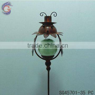 rusty metal beetle glow in the dark sticks decoration outdoor garden