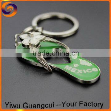 Zinc alloy Mexico tourist souvenir flip flops key ring chain keyring keychain